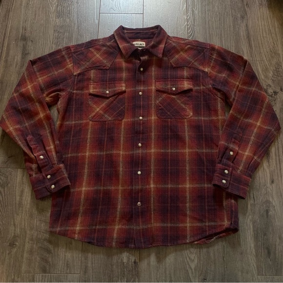 Ariat Hiller button up shirt Retro Fit shirt jacket - Picture 4 of 16